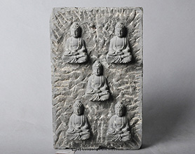 高浮雕坐佛石刻